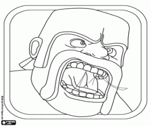 Coloriage Icône du jeu vidéo Clash Of Clans