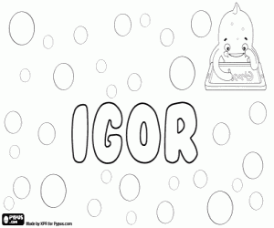Coloriage Igor, nom russe et slave