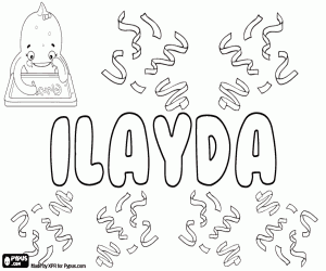 Coloriage Ilayda, nom féminin
