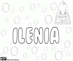 Coloriage Ilenia, nom féminin