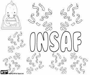Coloriage Insaf, nom unisexe