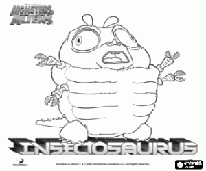 Coloriage Insectosaure, Monstres contre Aliens