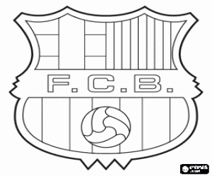 Coloriage Insigne de FC Barcelone