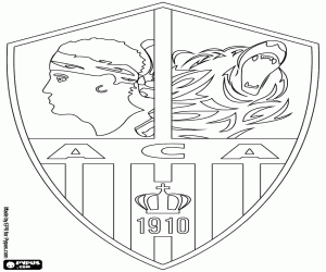 Coloriage Insigne de l’AC Ajaccio