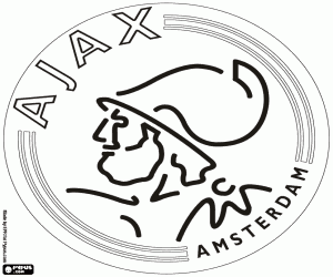 Coloriage Insigne de l’Ajax Amsterdam