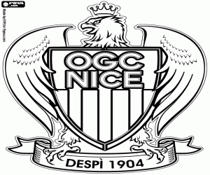 Coloriage Insigne de l’OGC Nice