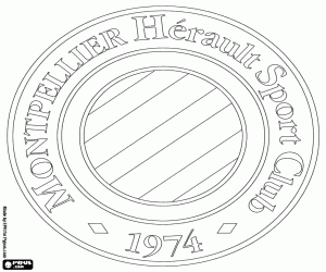 Coloriage Insigne de Montpellier HSC
