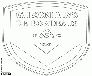 Coloriage Insigne du FC Girondins de Bordeaux