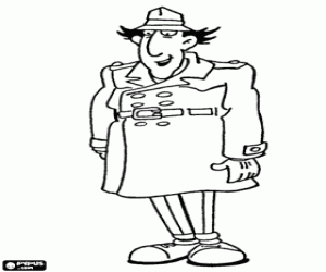 Coloriage Inspecteur Gadget comme Clouseau