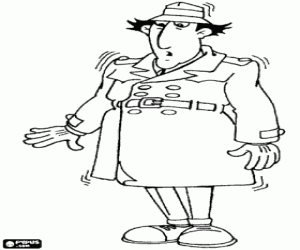 Coloriage Inspecteur Gadget et les tremblements