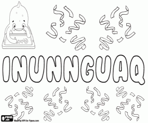 Coloriage Inunnguaq, nom esquimau