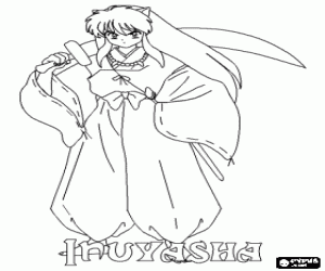 Coloriage Inuyasha et l'épée