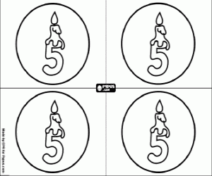 Coloriage Invitation à ma fête de 5 ans