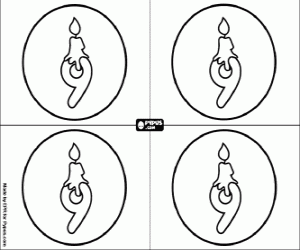 Coloriage Invitation à la fête de neuf ans