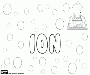 Coloriage Ion, nom masculin