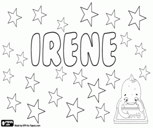 Coloriage Irene, nom dans plusieurs langues