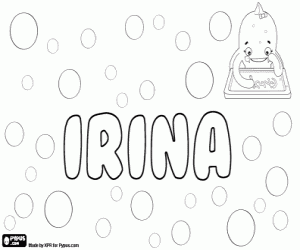 Coloriage Irina, variante de Irène