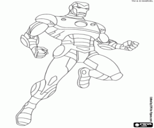 Coloriage Iron Man des Vengeurs