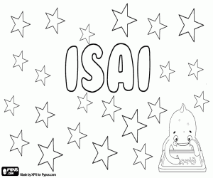 Coloriage Isai, nom en diverses langues