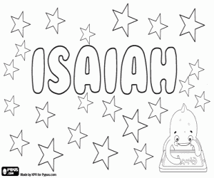 Coloriage Isaiah, nom biblique