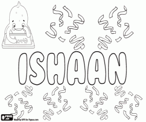 Coloriage Ishaan, nom pour enfant