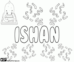 Coloriage Ishan, nom populaire en Inde