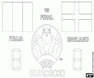 Coloriage Italie-Angleterre, UEFA Euro 2020