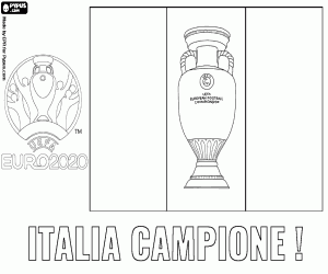 Coloriage Italie, championne de l’Euro 2020