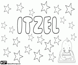 Coloriage Itzel, nom de jeune fille
