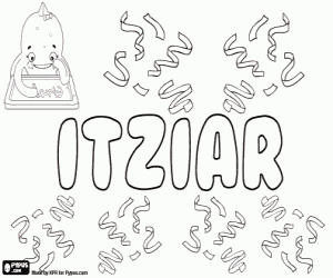 Coloriage Itziar, nom basque