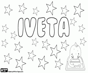Coloriage Iveta, variante de Ivette