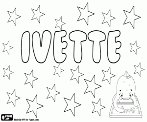 Coloriage Ivette, variante de Yvette