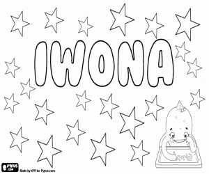 Coloriage Iwona, nom polonais