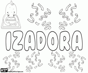 Coloriage Izadora, nom portugais