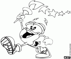 Coloriage Izzy, mascotte d'Atlanta 1996