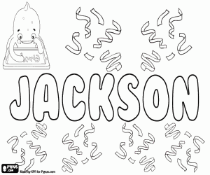 Coloriage Jackson, nom anglais