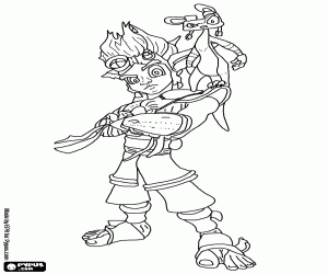 Coloriage Jak et Daxter, les protagonistes