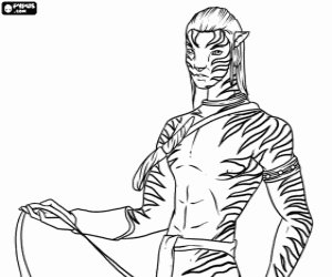 Coloriage Jake Scully dans son avatar Na'vi