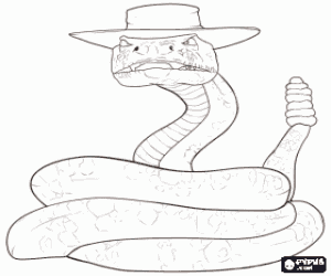 Coloriage Jake, le serpent bandit