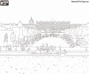 Coloriage Jardins du Château de Versailles