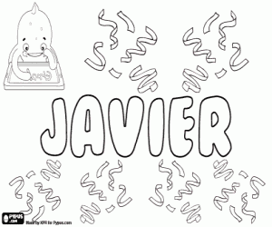 Coloriage Javier, nom espagnol