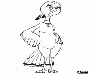 Coloriage Jenny, un personnage Free Birds