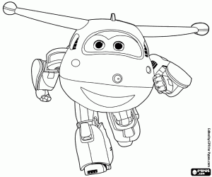 Coloriage Jett de Super Wings