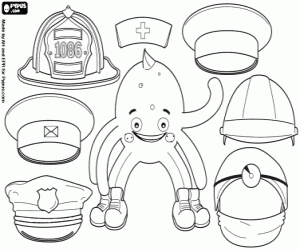 Coloriage Jeu avec les professions de Pypus