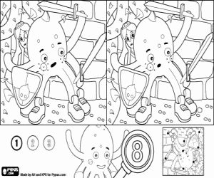 Coloriage Jeu facile des différences Pypus