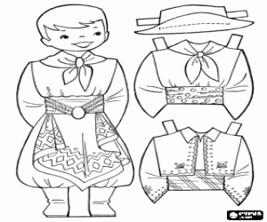 Coloriage Jeu d'habiller un gaucho