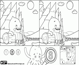 Coloriage Jeu normal de Pypus dans la nature