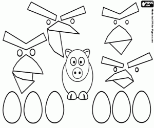 Coloriage Le jeu vidéo Angry Birds
