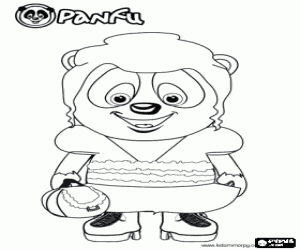 Coloriage Jeune femme Panfu Panda