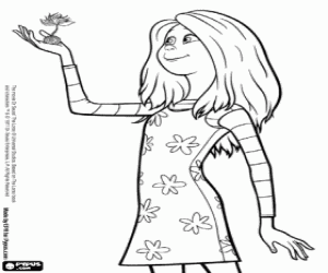 Coloriage La jeune fille dans le film Lorax, Audrey